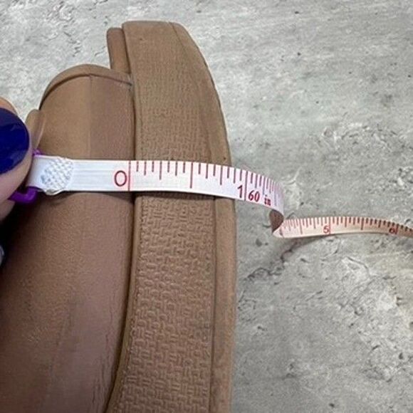 Crocs Havana Peep Toe Brown Slingback Platform Wedge Sandals Womens Size 10 - Picture 8 of 10